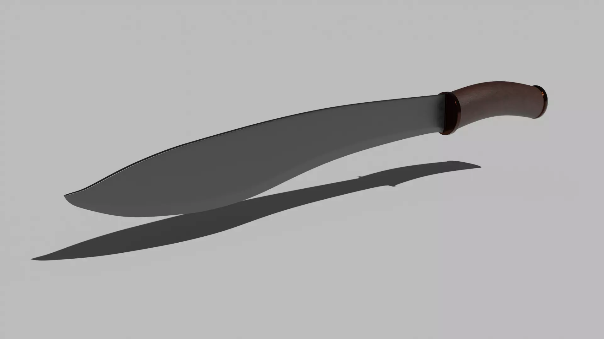 Machete knife 3D model_0