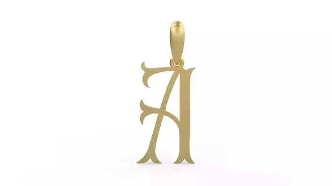 Initial Letters Pendant ChristmasReign A 3D print model