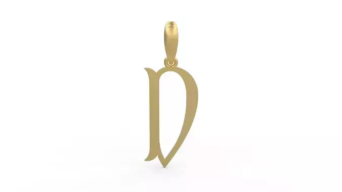 Initial Letters Pendant ChristmasReign D 3D print model