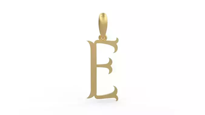 Initial Letters Pendant ChristmasReign E 3D print model