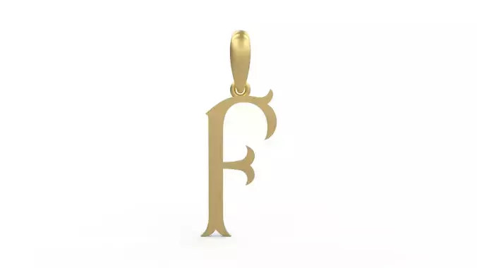 Initial Letters Pendant ChristmasReign F 3D print model