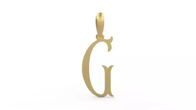 Initial Letters Pendant ChristmasReign G 3D print model