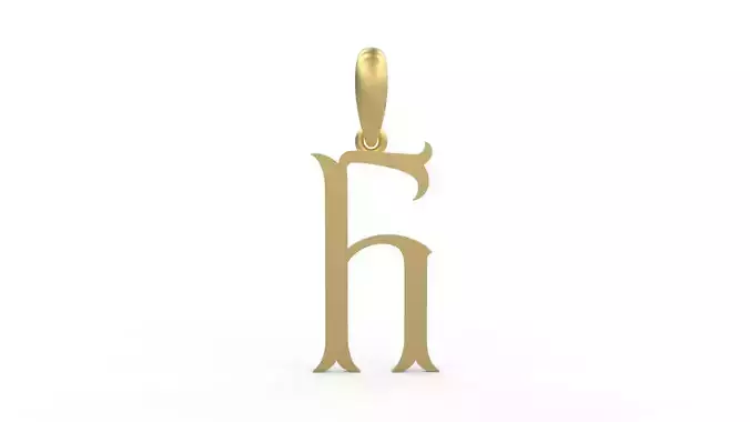 Initial Letters Pendant ChristmasReign H 3D print model