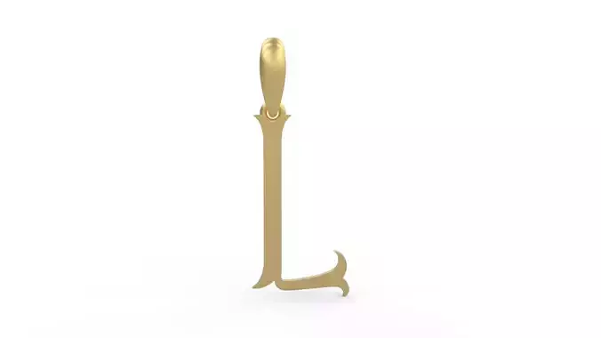 Initial Letters Pendant ChristmasReign L 3D print model