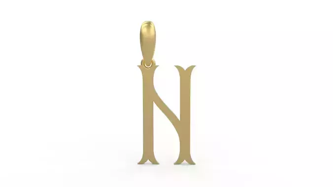 Initial Letters Pendant ChristmasReign N 3D print model