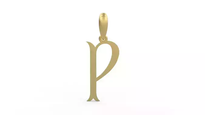Initial Letters Pendant ChristmasReign P 3D print model