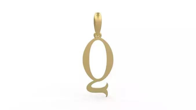 Initial Letters Pendant ChristmasReign Q 3D print model