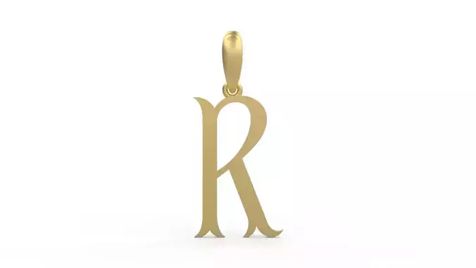 Initial Letters Pendant ChristmasReign R 3D print model