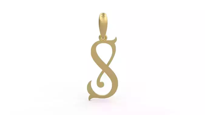 Initial Letters Pendant ChristmasReign S 3D print model