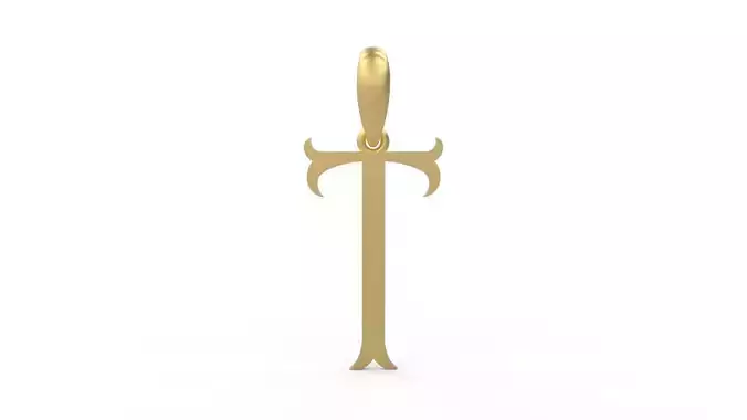 Initial Letters Pendant ChristmasReign T 3D print model
