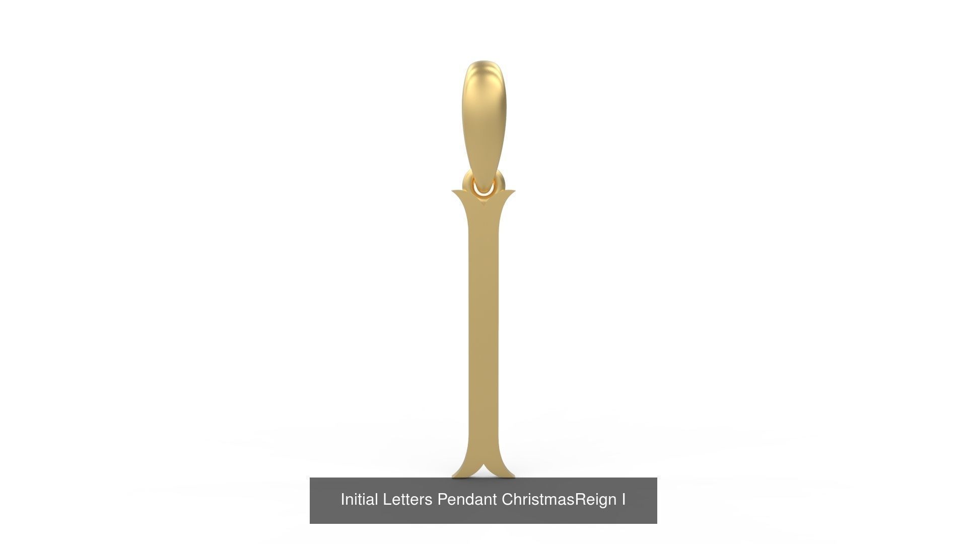 Initial Letters Pendant Alphabets ChristmasReign 3D Model Collection_11