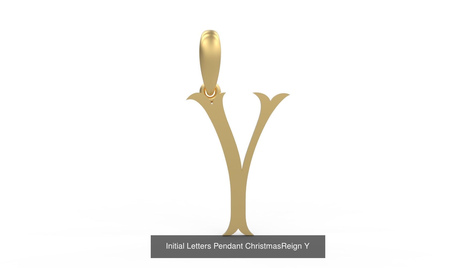 Initial Letters Pendant Alphabets ChristmasReign 3D Model Collection_27