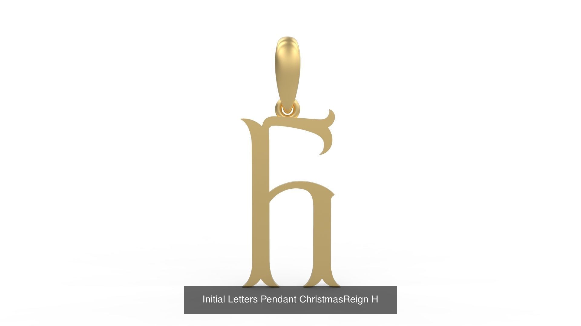 Initial Letters Pendant Alphabets ChristmasReign 3D Model Collection_10