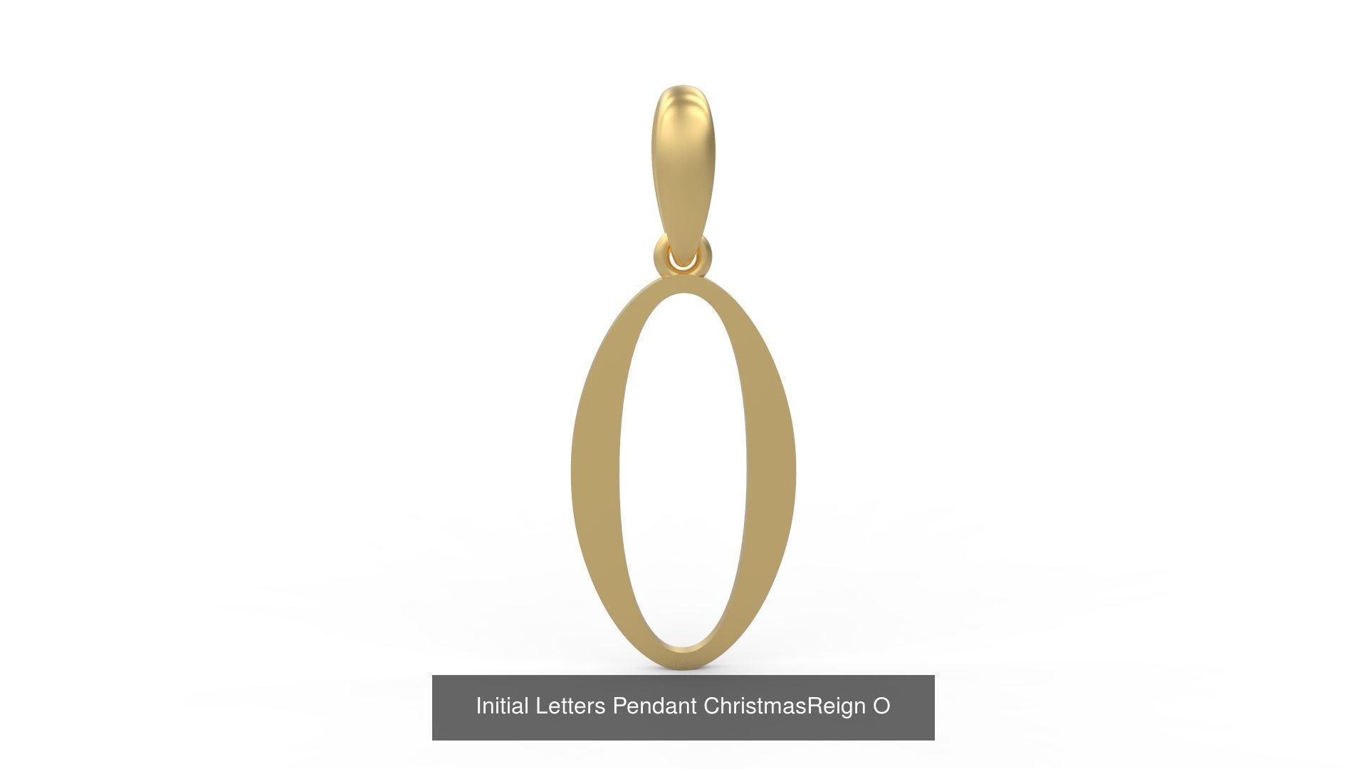 Initial Letters Pendant Alphabets ChristmasReign 3D Model Collection_17