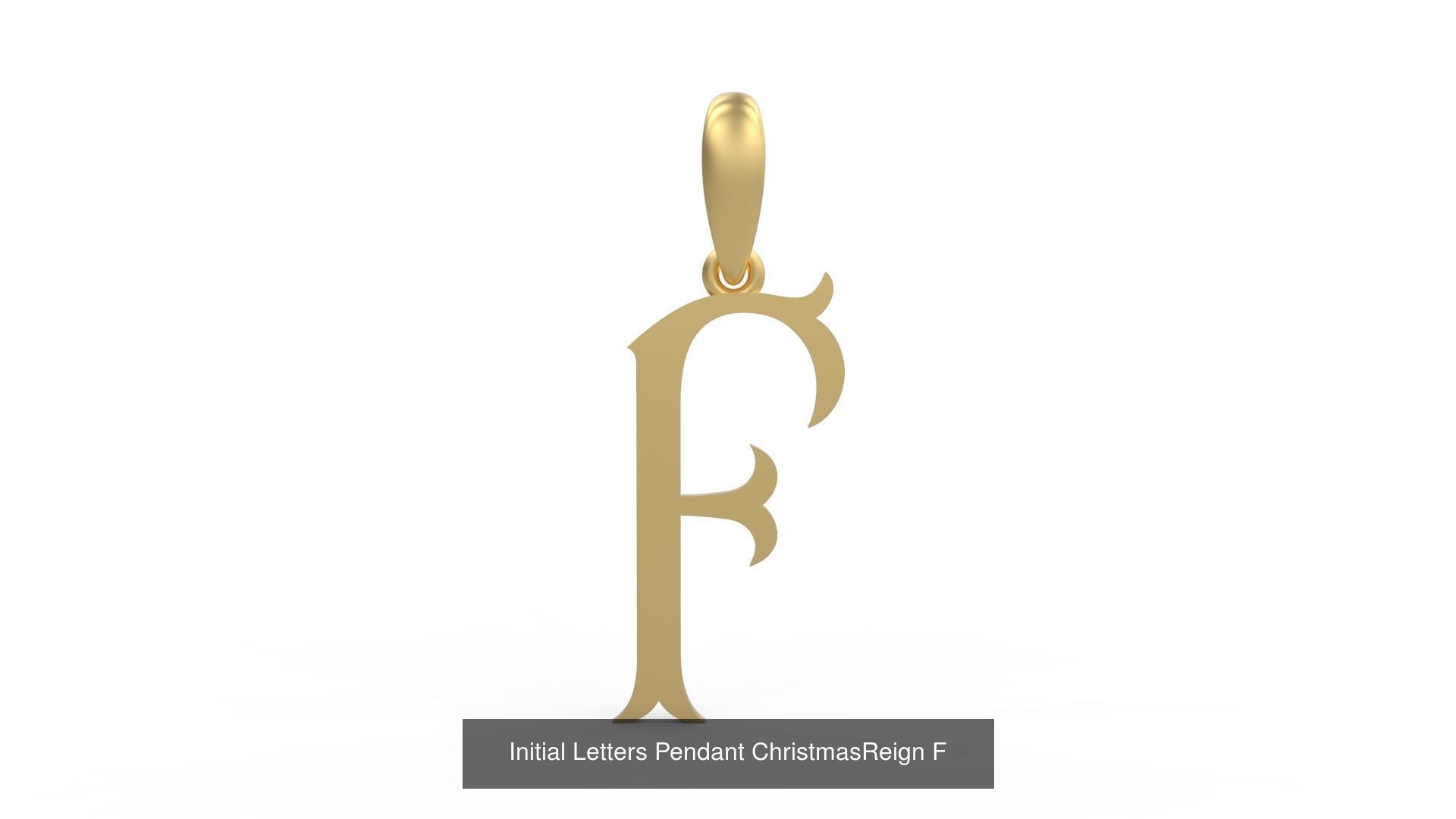 Initial Letters Pendant Alphabets ChristmasReign 3D Model Collection_8