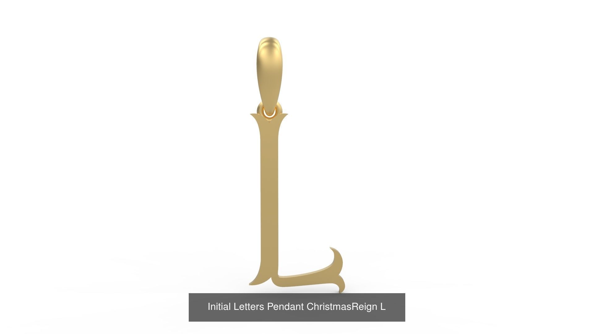 Initial Letters Pendant Alphabets ChristmasReign 3D Model Collection_14