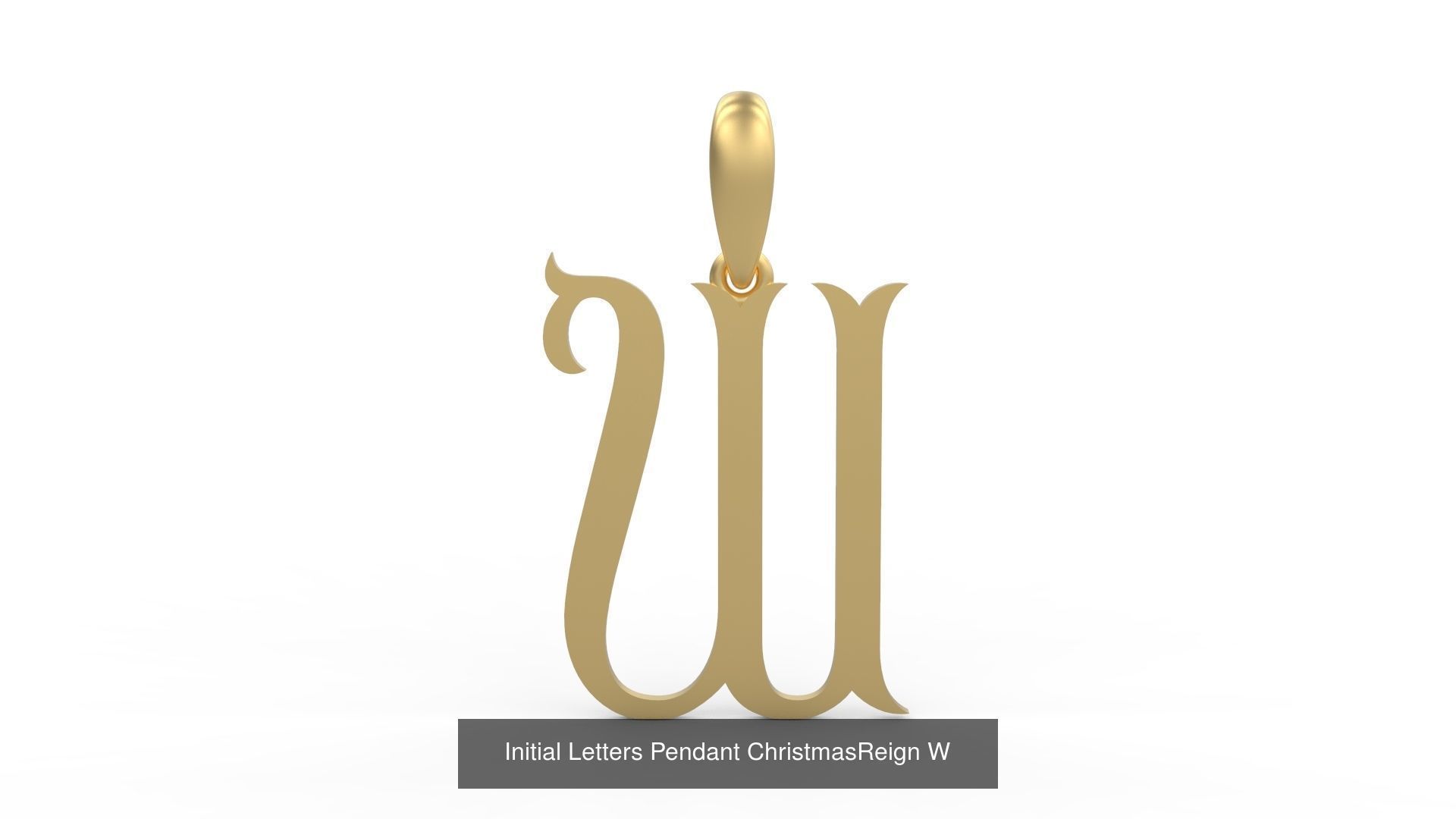 Initial Letters Pendant Alphabets ChristmasReign 3D Model Collection_25