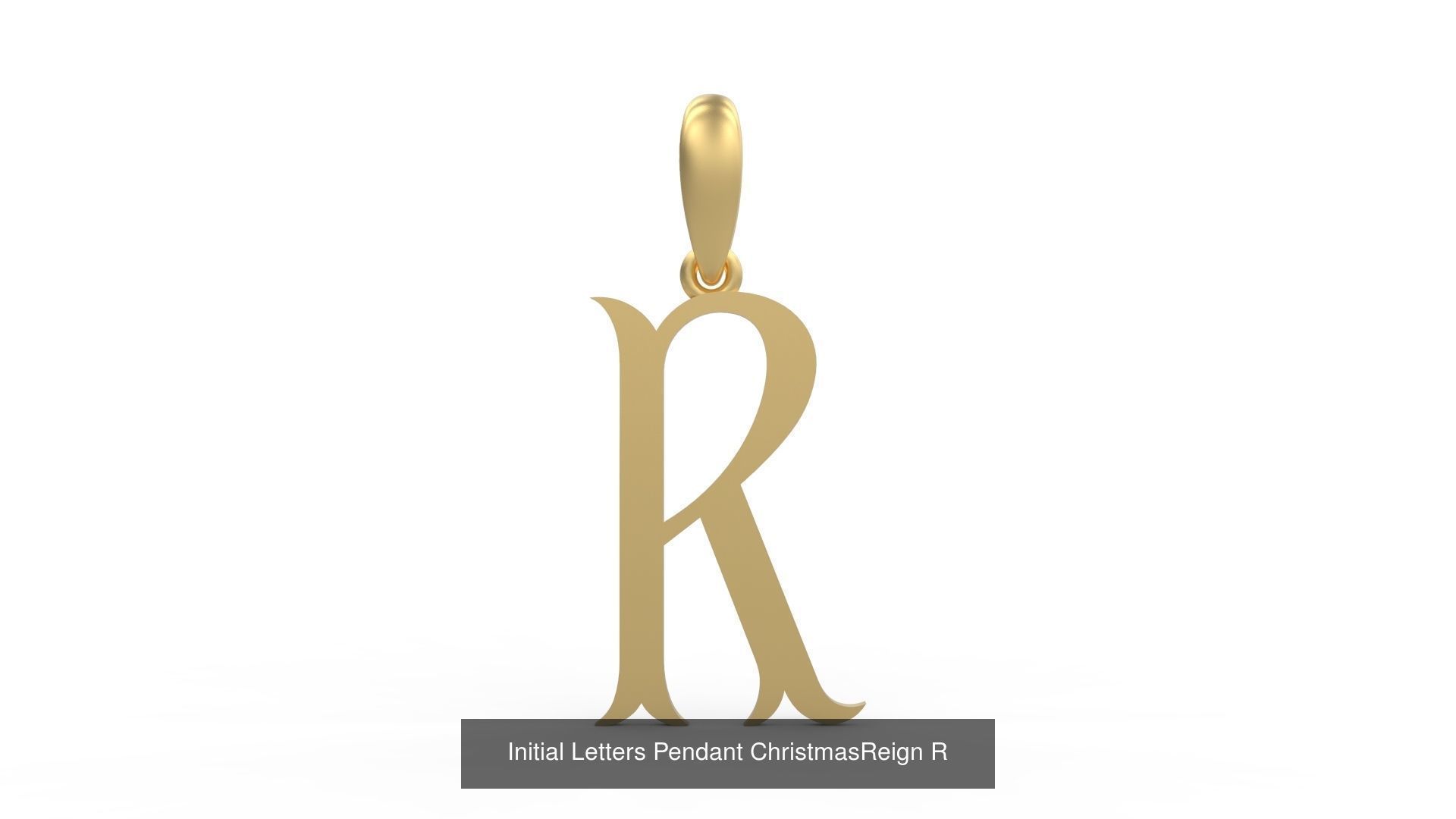 Initial Letters Pendant Alphabets ChristmasReign 3D Model Collection_20