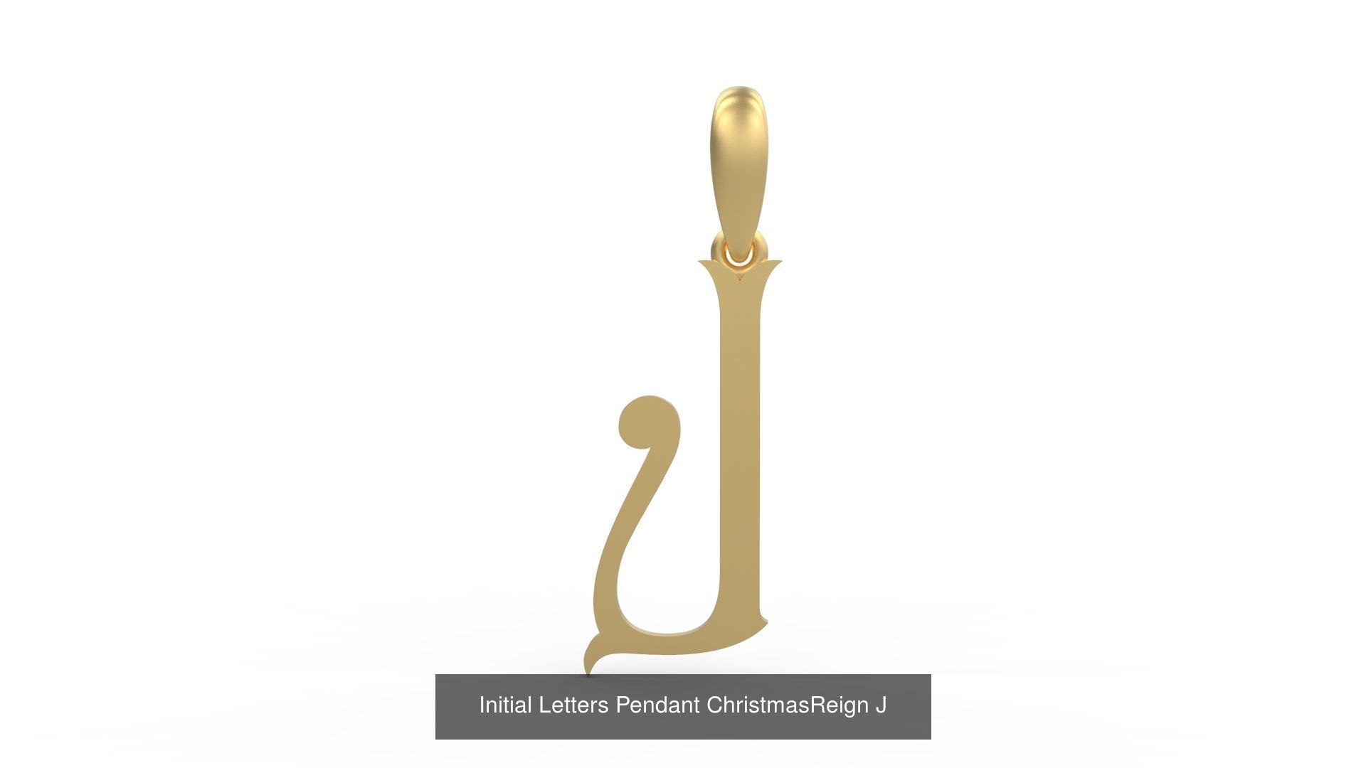 Initial Letters Pendant Alphabets ChristmasReign 3D Model Collection_12