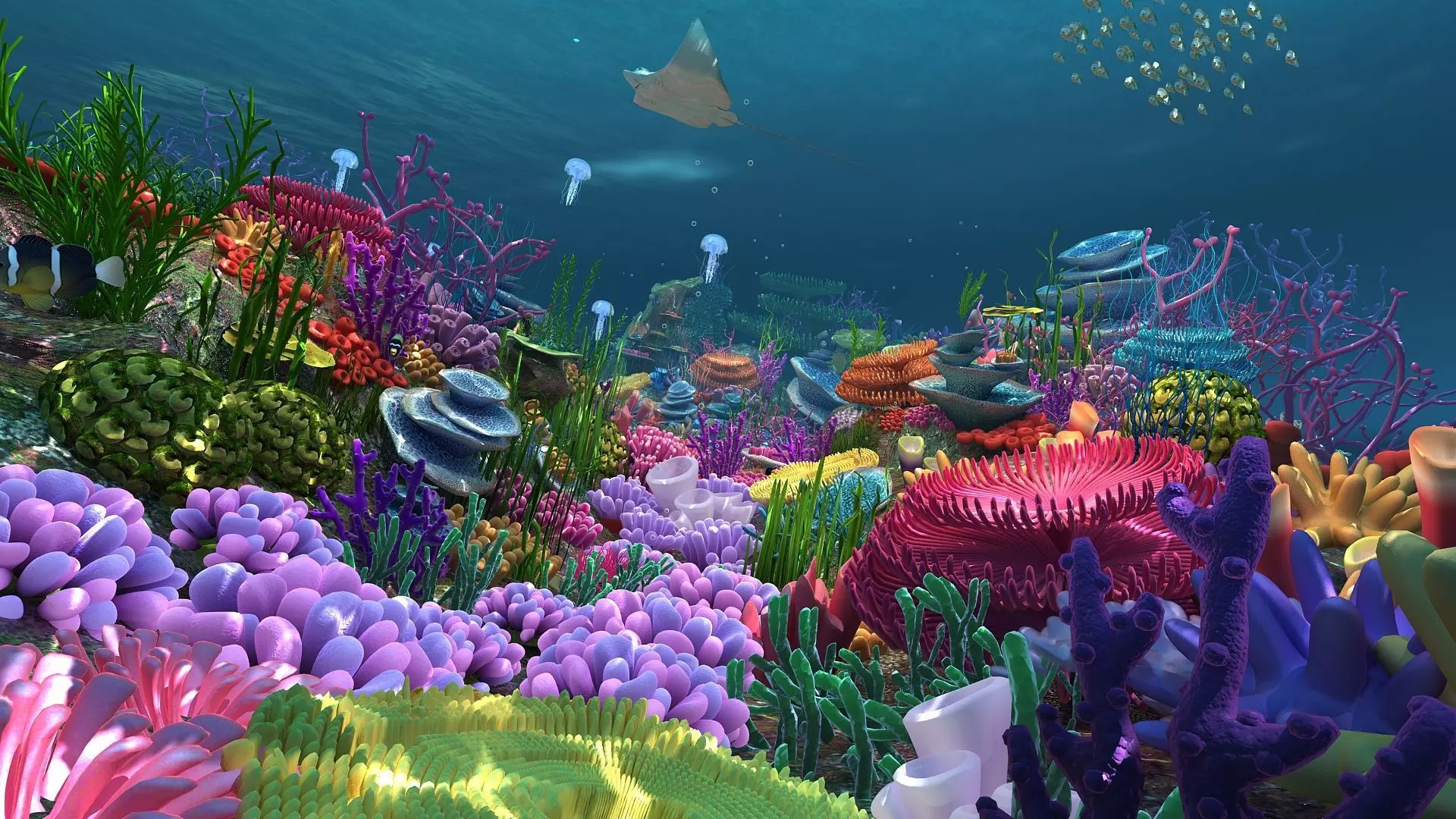 Underwater World 3d model life seascape Low-poly 3D model