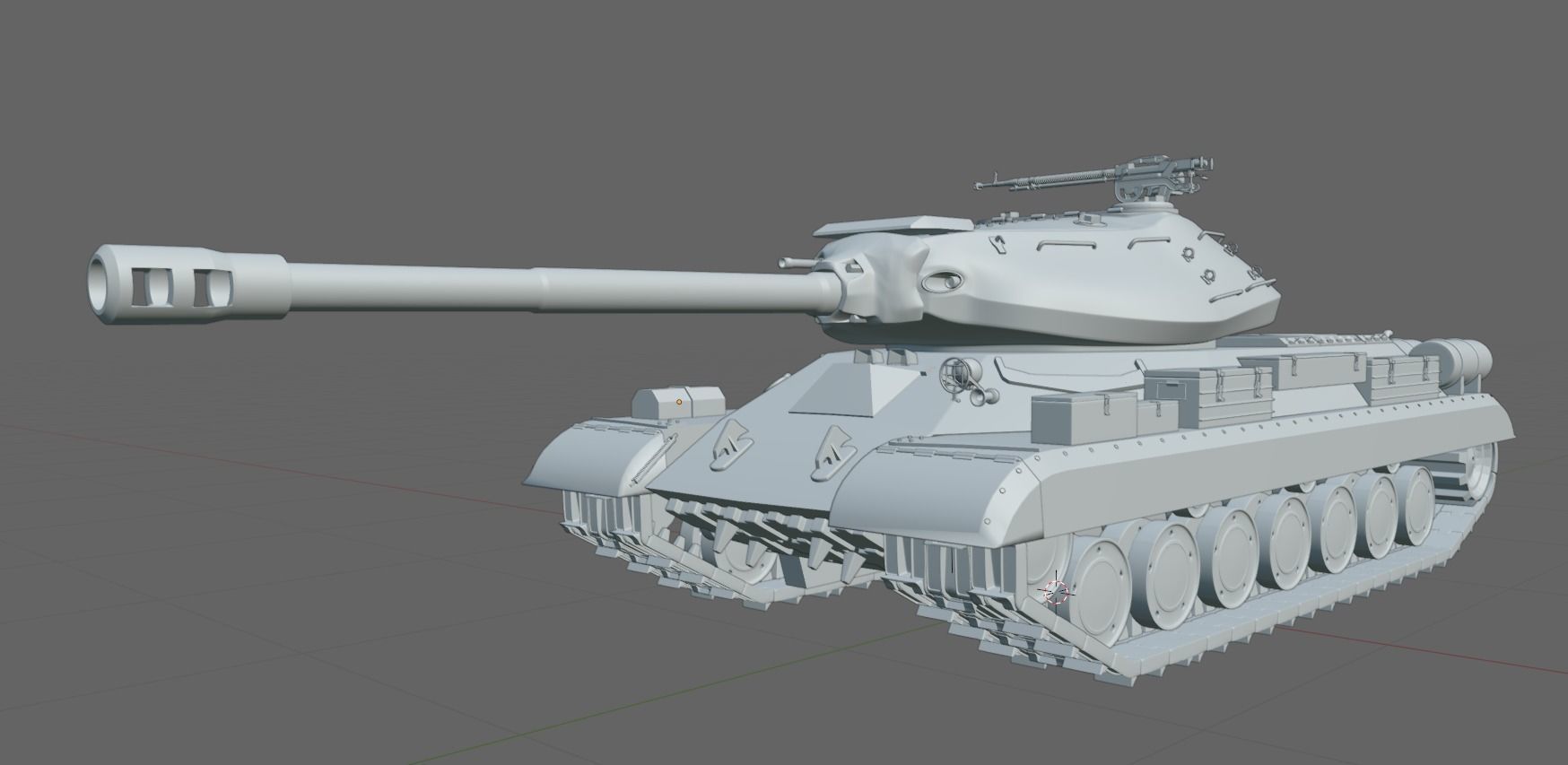 Military Tank Model IS4 USSR 3D model_2