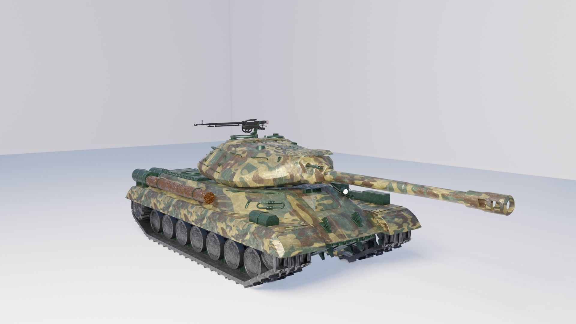 Military Tank Model IS4 USSR 3D model_5