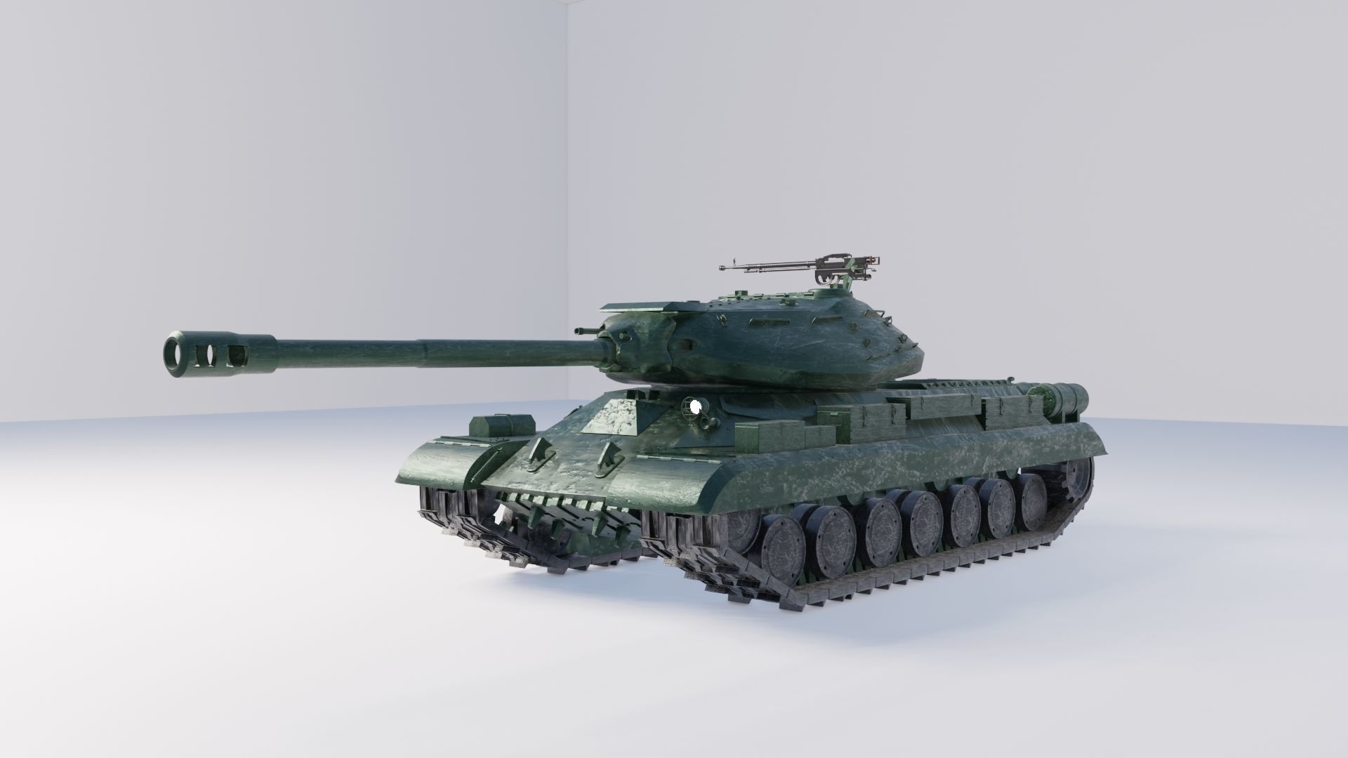 Military Tank Model IS4 USSR 3D model_3