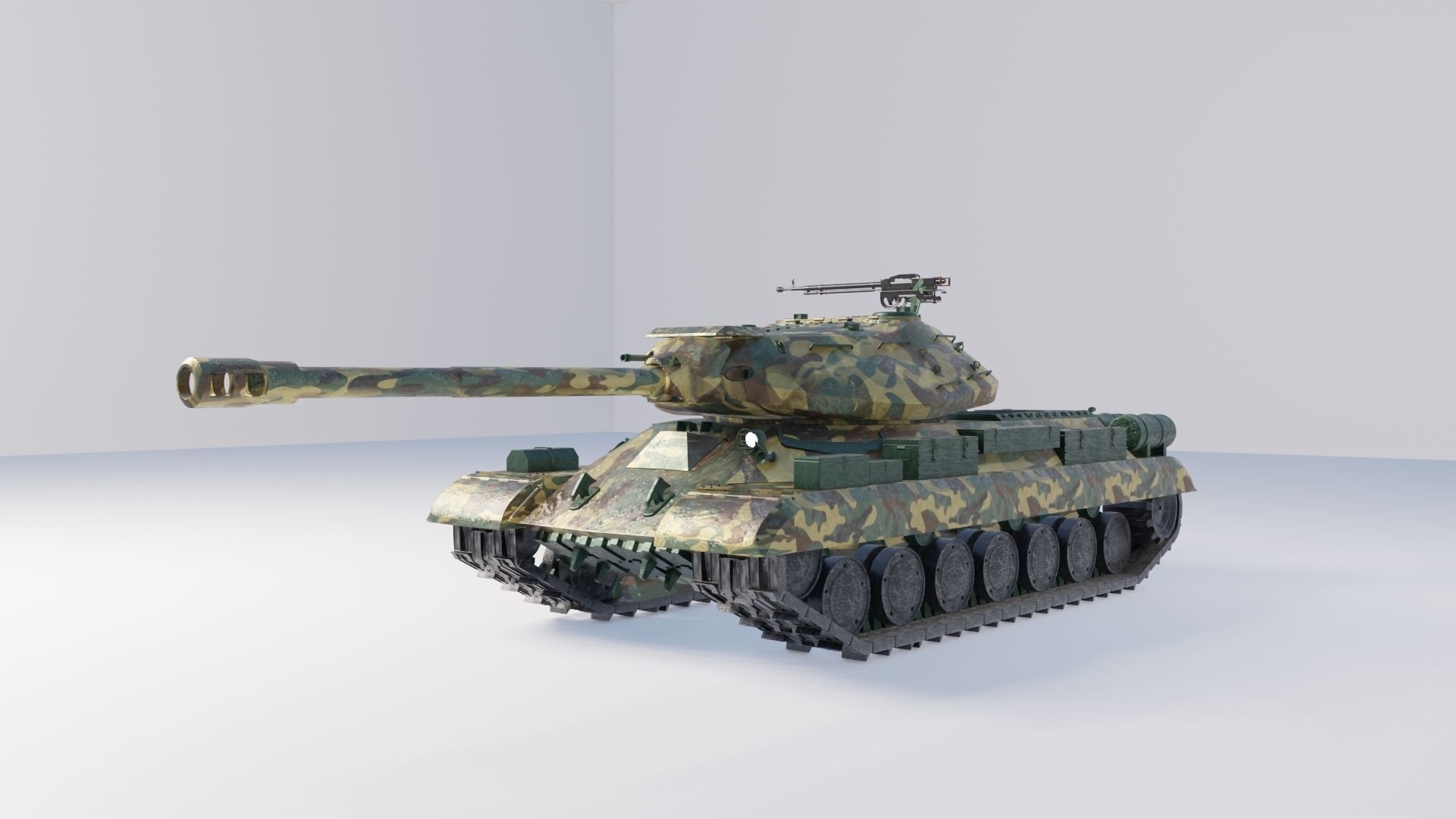 Military Tank Model IS4 USSR 3D model_4