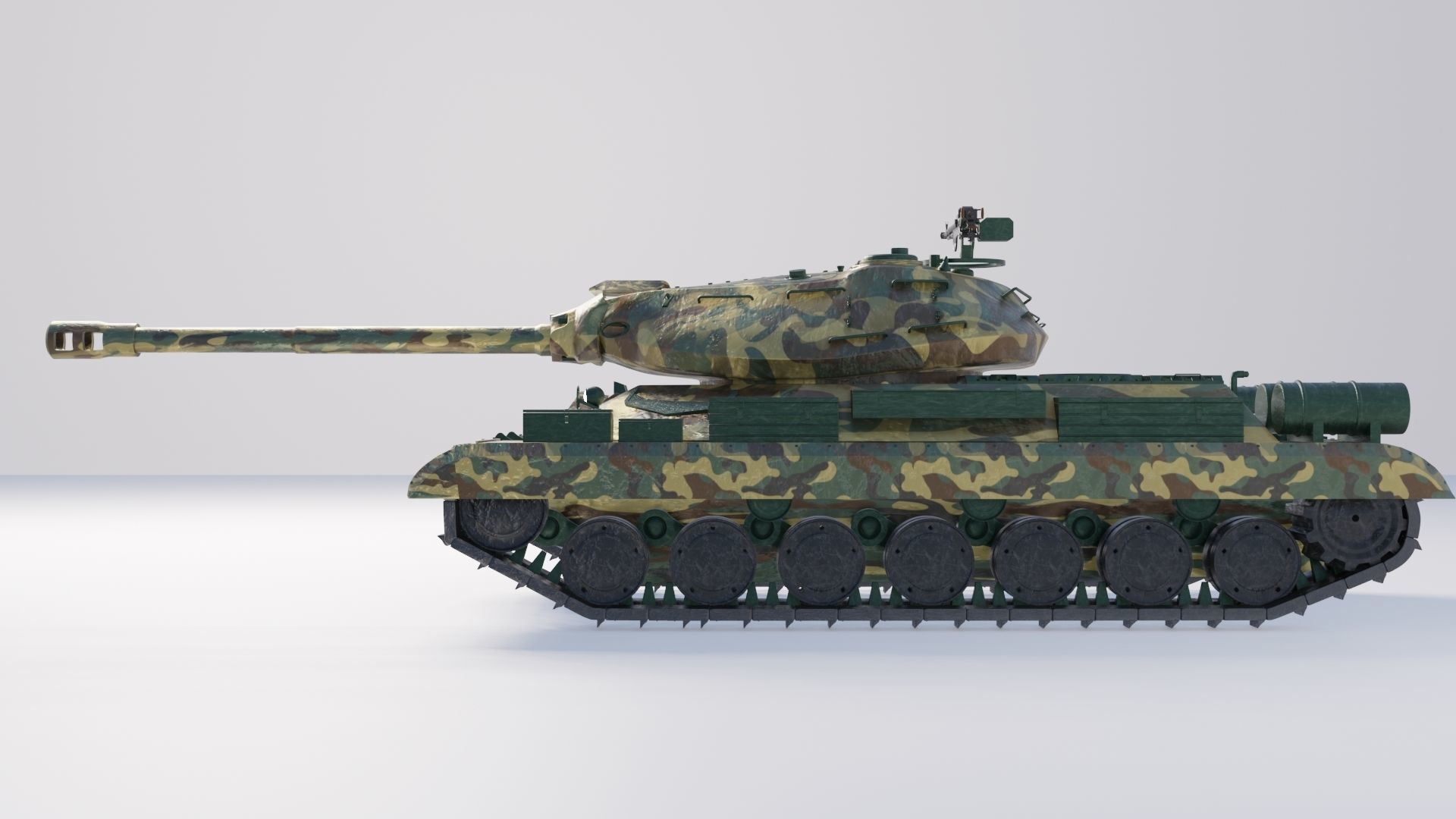 Military Tank Model IS4 USSR 3D model_6