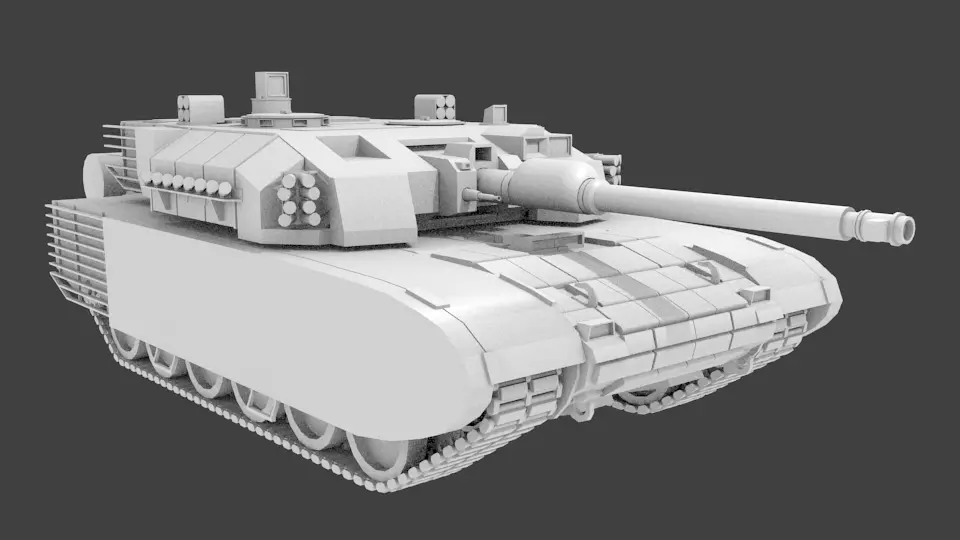 modern military tank Free 3D model