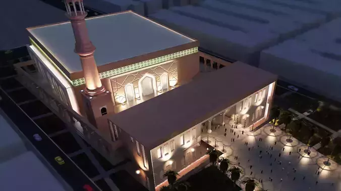 Mosque model religious worship building or masjid