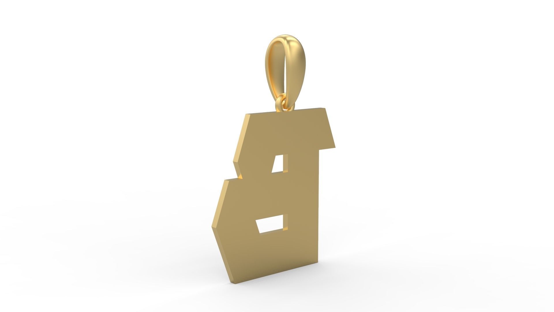 Initial Letters Pendant Clickuper B 3D print model_3
