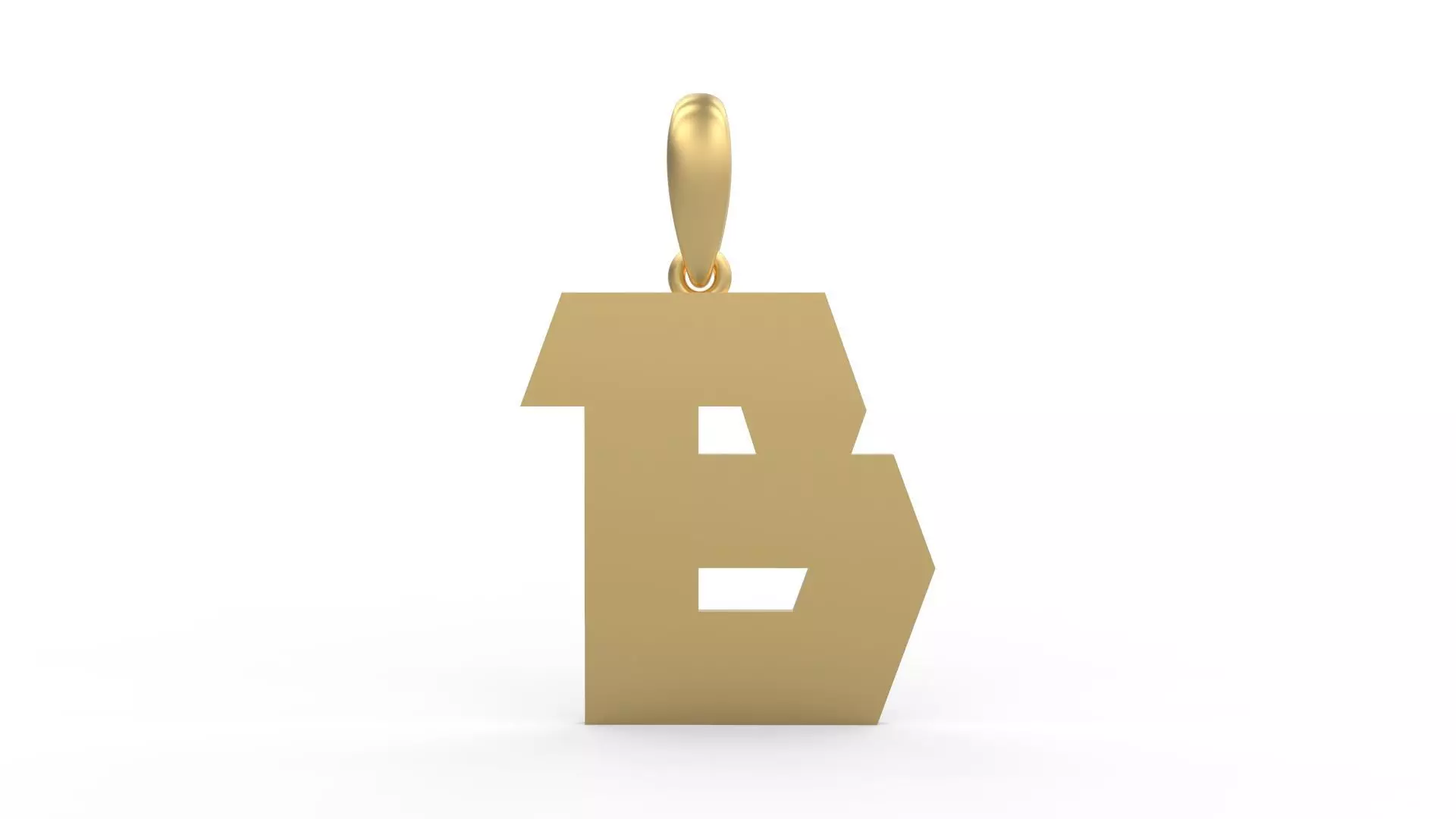 Initial Letters Pendant Clickuper B 3D print model_0