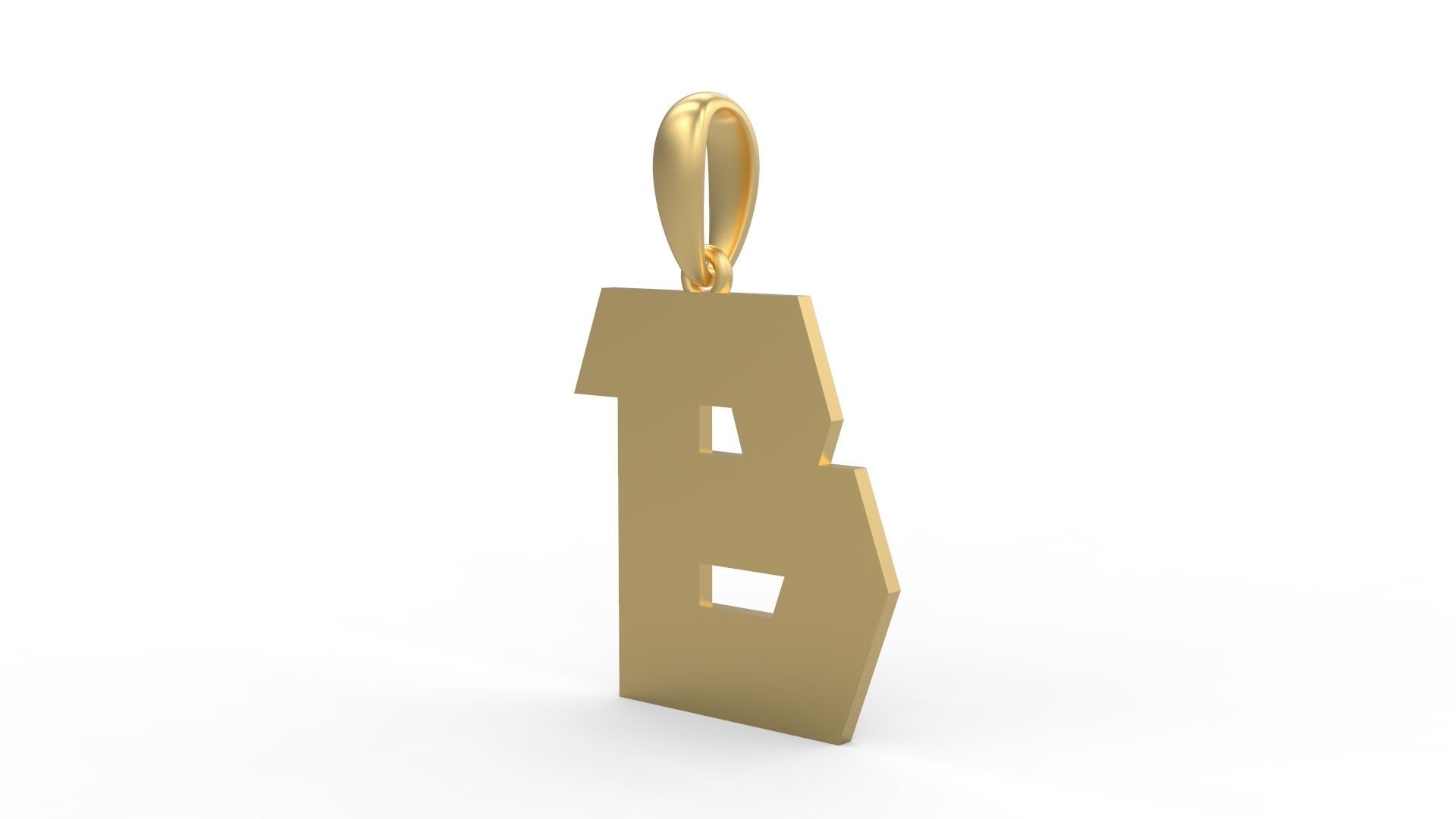 Initial Letters Pendant Clickuper B 3D print model_1