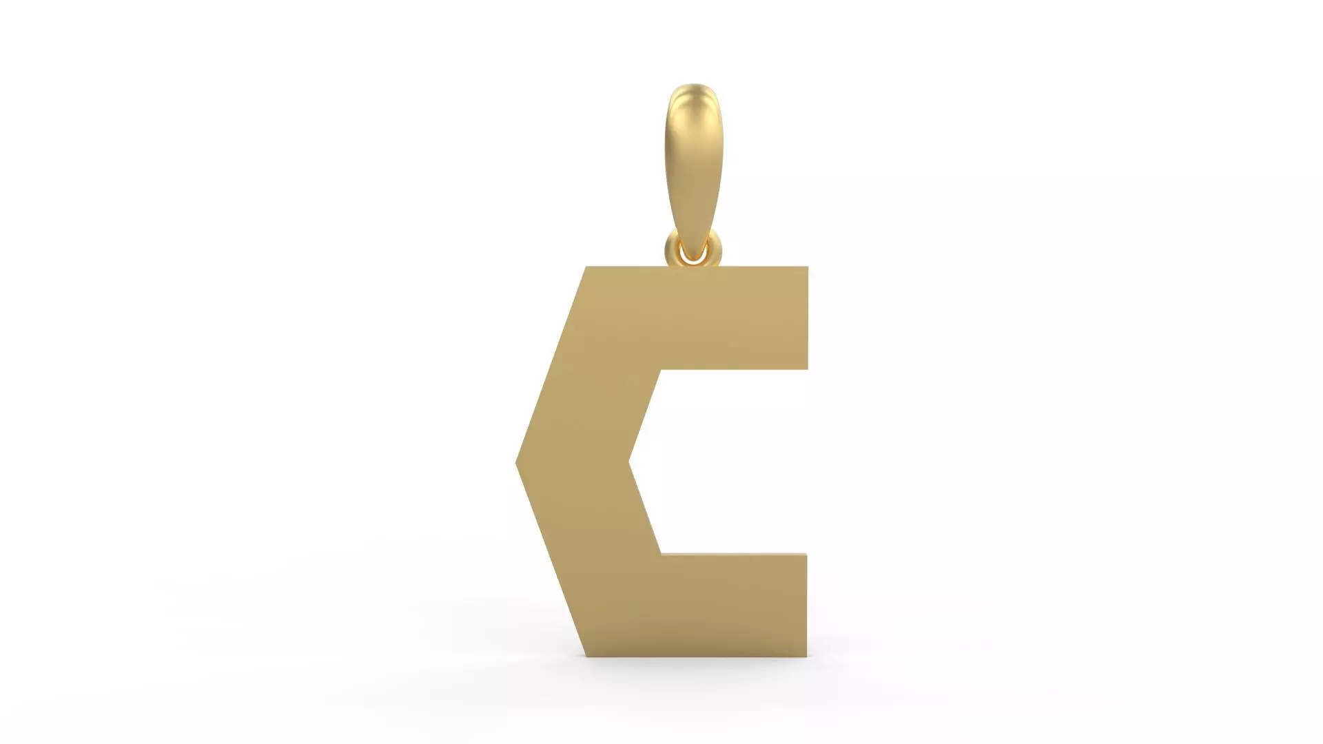 Initial Letters Pendant Clickuper C 3D print model_0