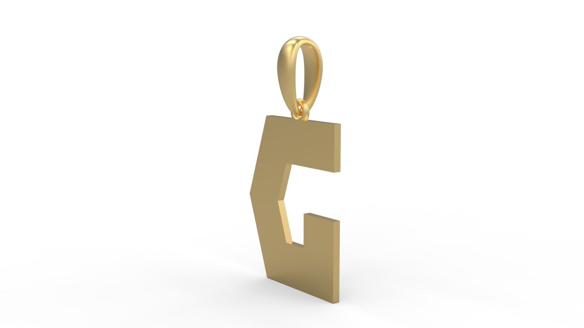 Initial Letters Pendant Clickuper G 3D print model_1