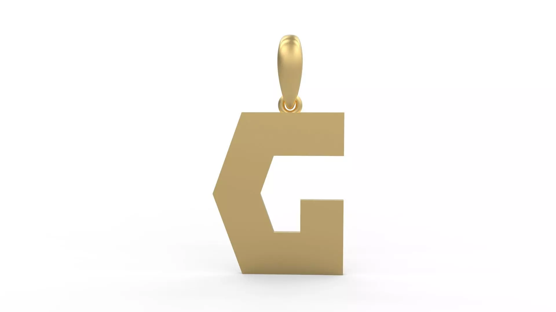 Initial Letters Pendant Clickuper G 3D print model_0