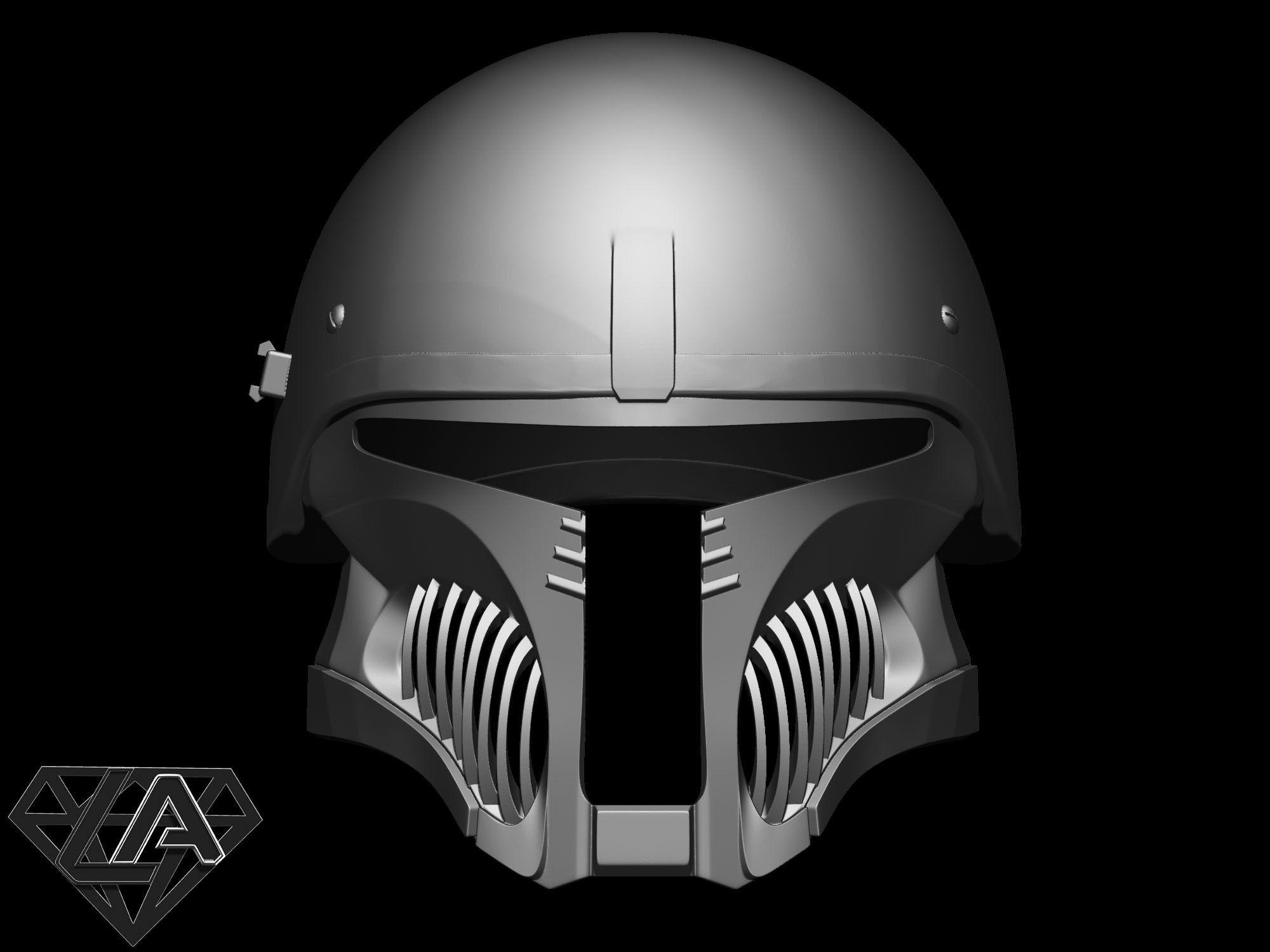 Mandalorian Gladiator custom helmet version 2 3D print model_1