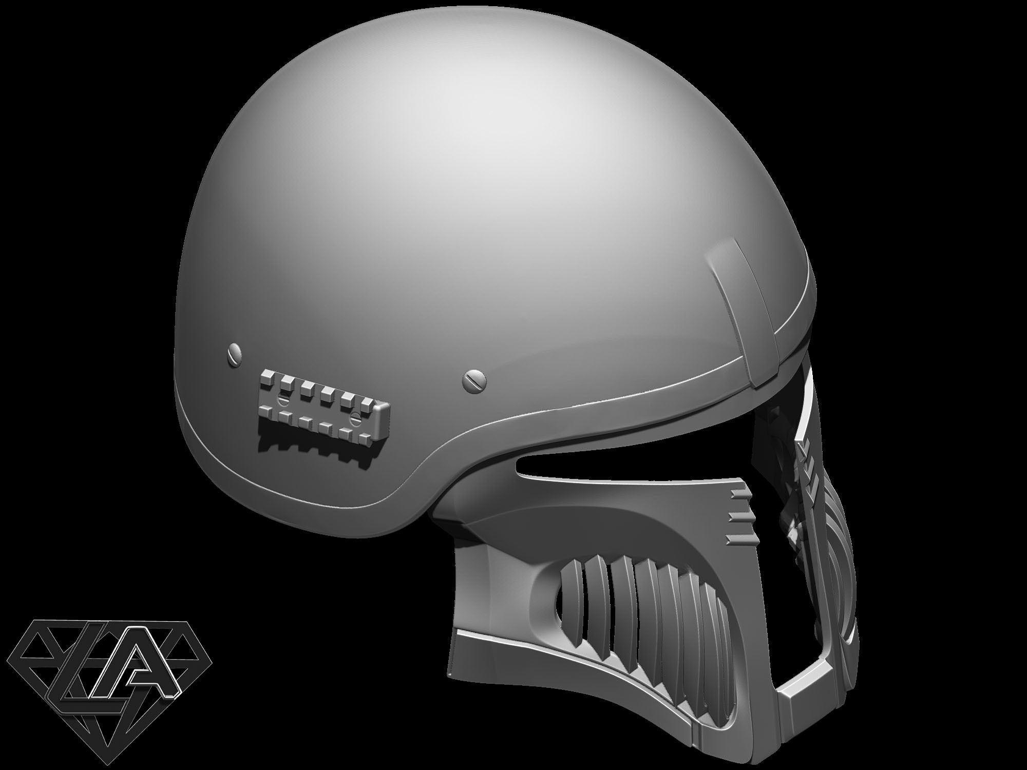 Mandalorian Gladiator custom helmet version 2 3D print model_6
