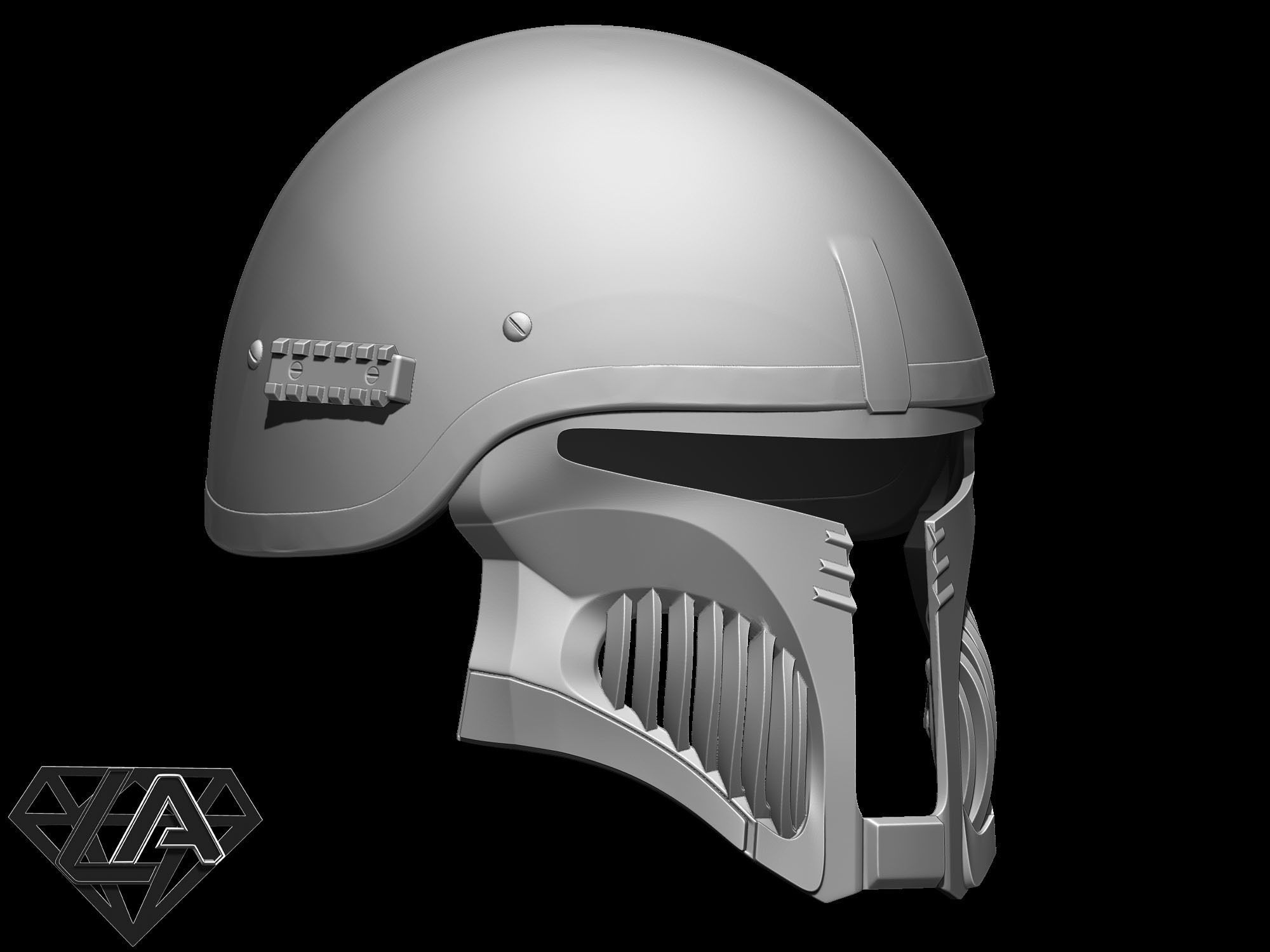 Mandalorian Gladiator custom helmet version 2 3D print model_2