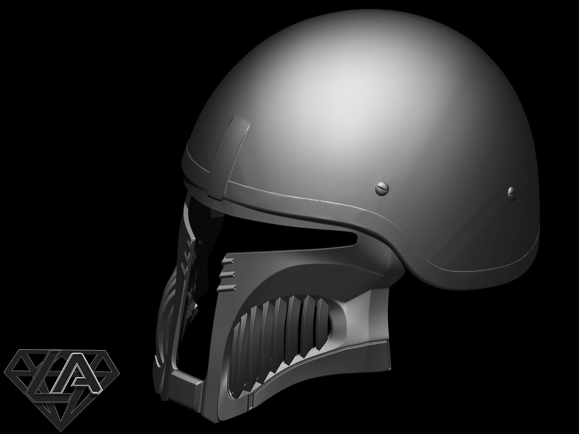 Mandalorian Gladiator custom helmet version 2 3D print model_11