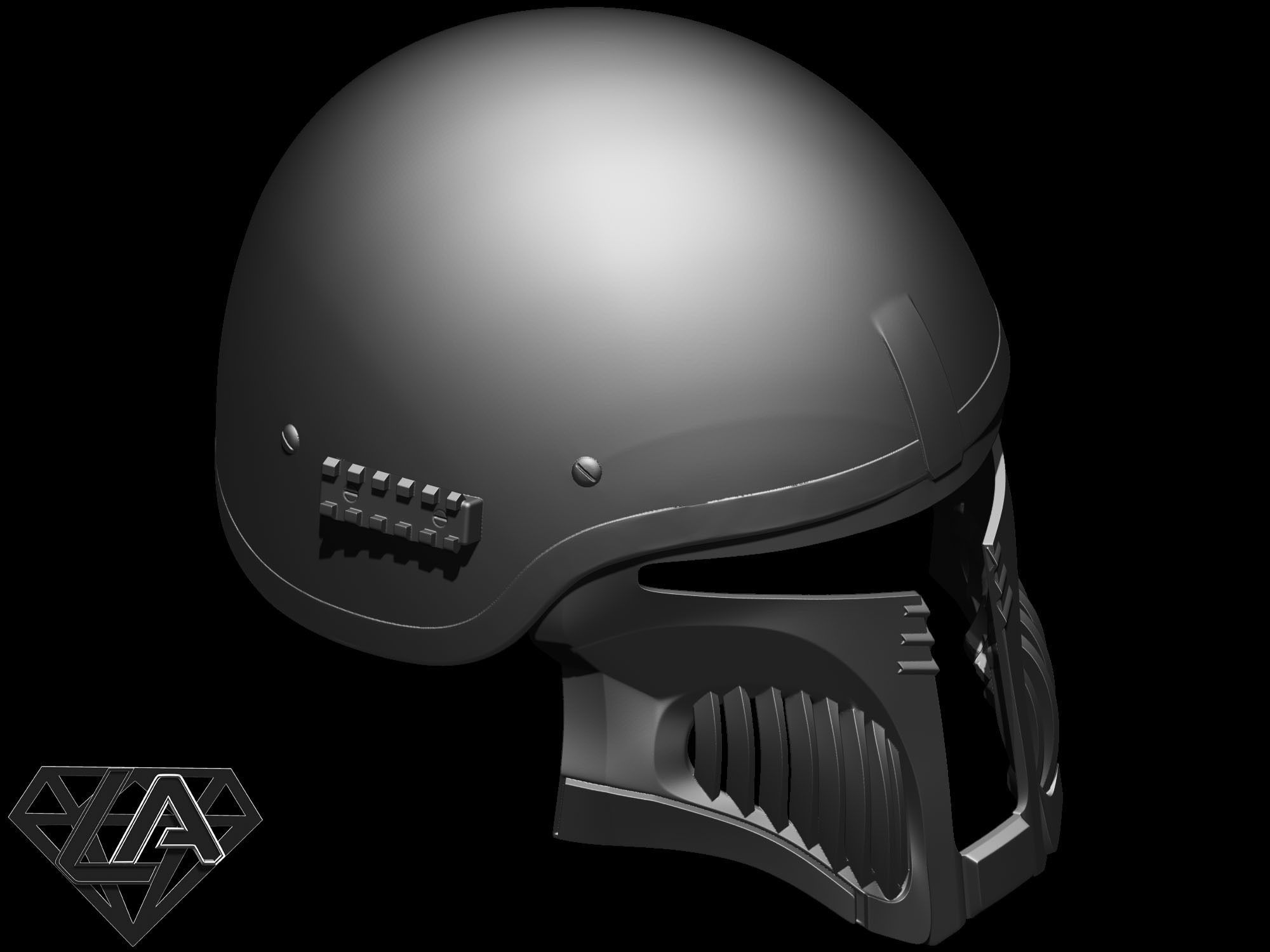 Mandalorian Gladiator custom helmet version 2 3D print model_7