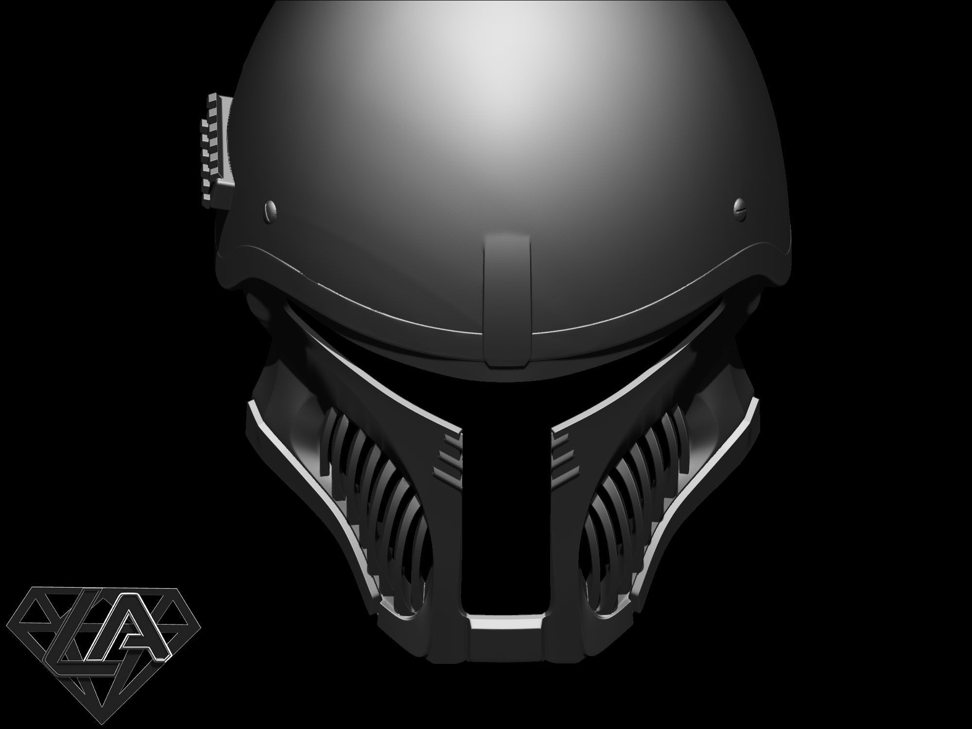 Mandalorian Gladiator custom helmet version 2 3D print model_9