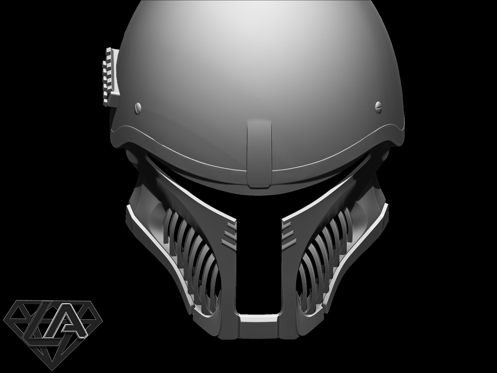 Mandalorian Gladiator custom helmet version 2 3D print model_8