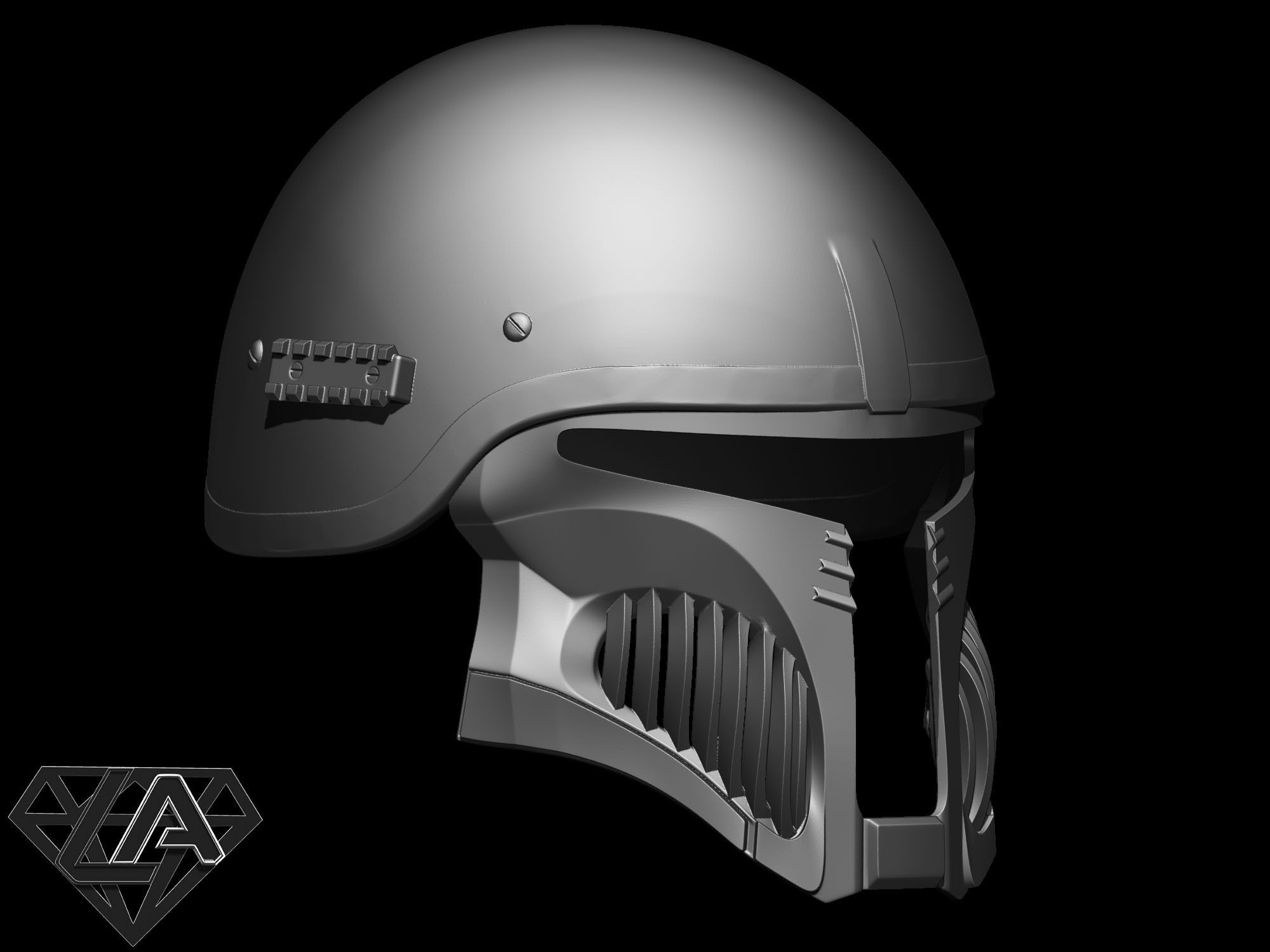 Mandalorian Gladiator custom helmet version 2 3D print model_3