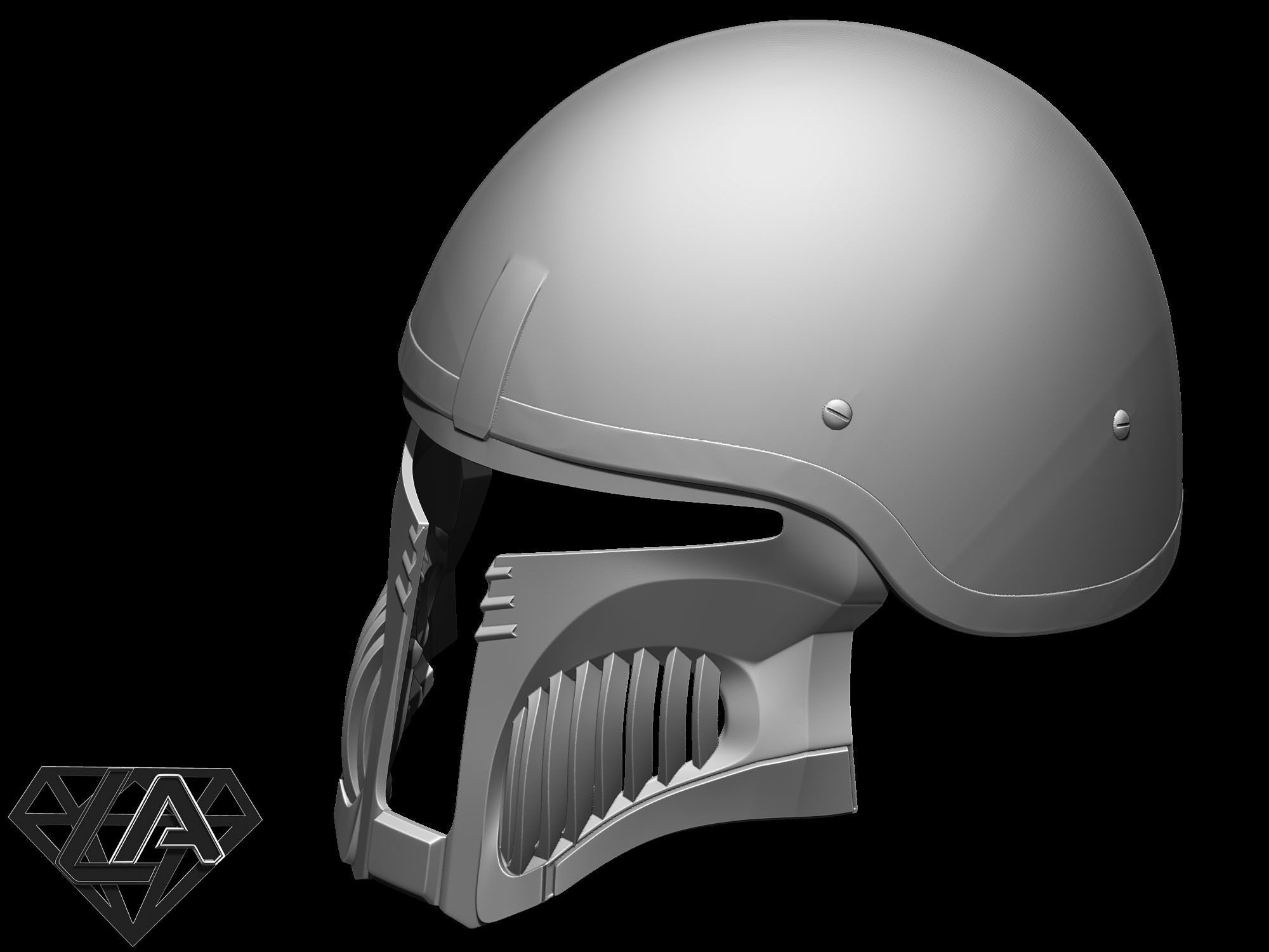 Mandalorian Gladiator custom helmet version 2 3D print model_10