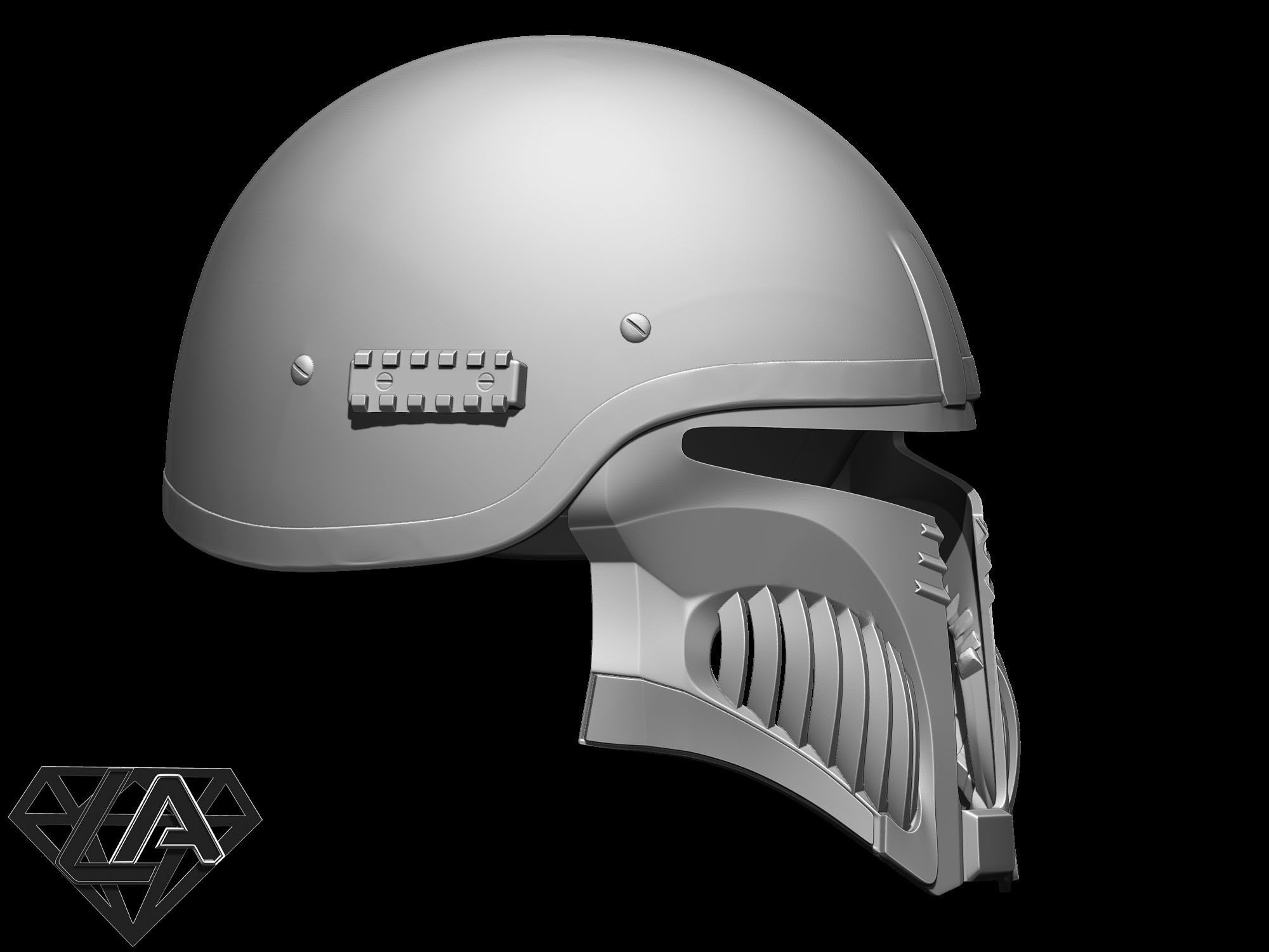 Mandalorian Gladiator custom helmet version 2 3D print model_4