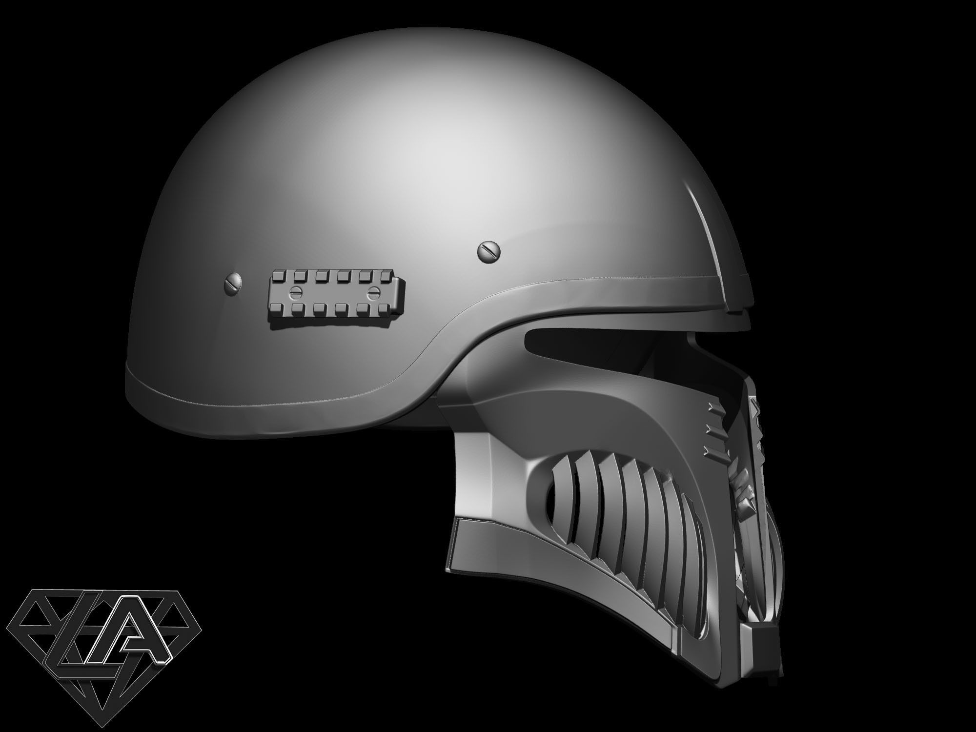 Mandalorian Gladiator custom helmet version 2 3D print model_5