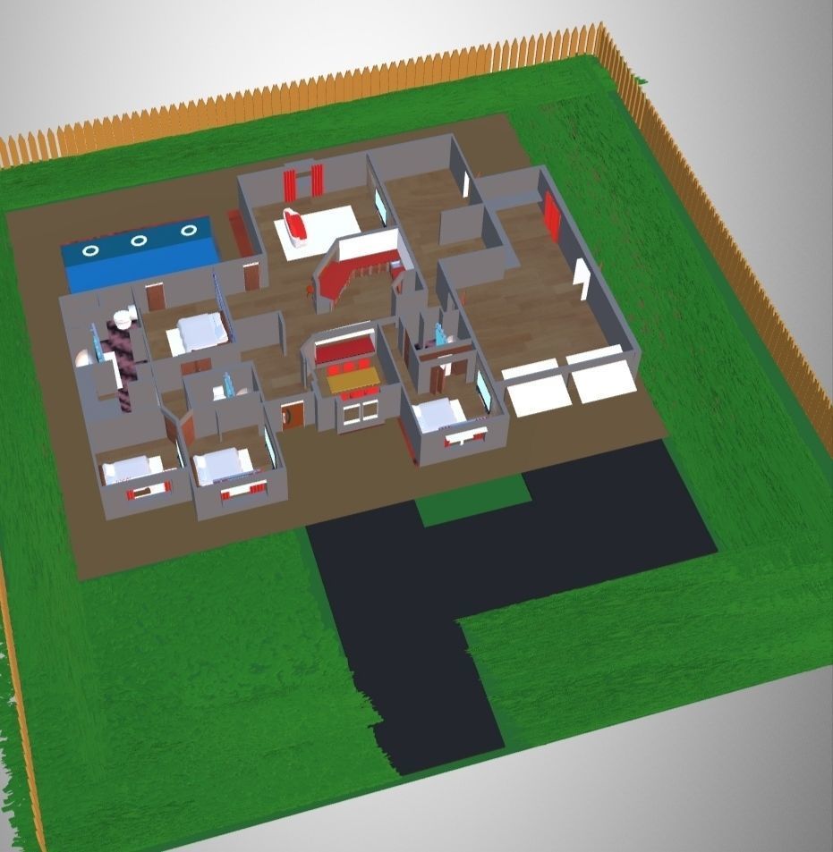 house plan 3D model_1