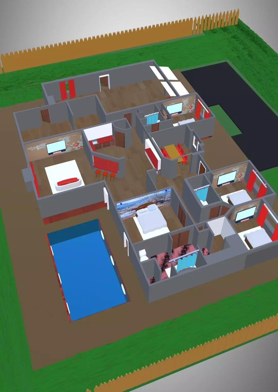 house plan 3D model_0